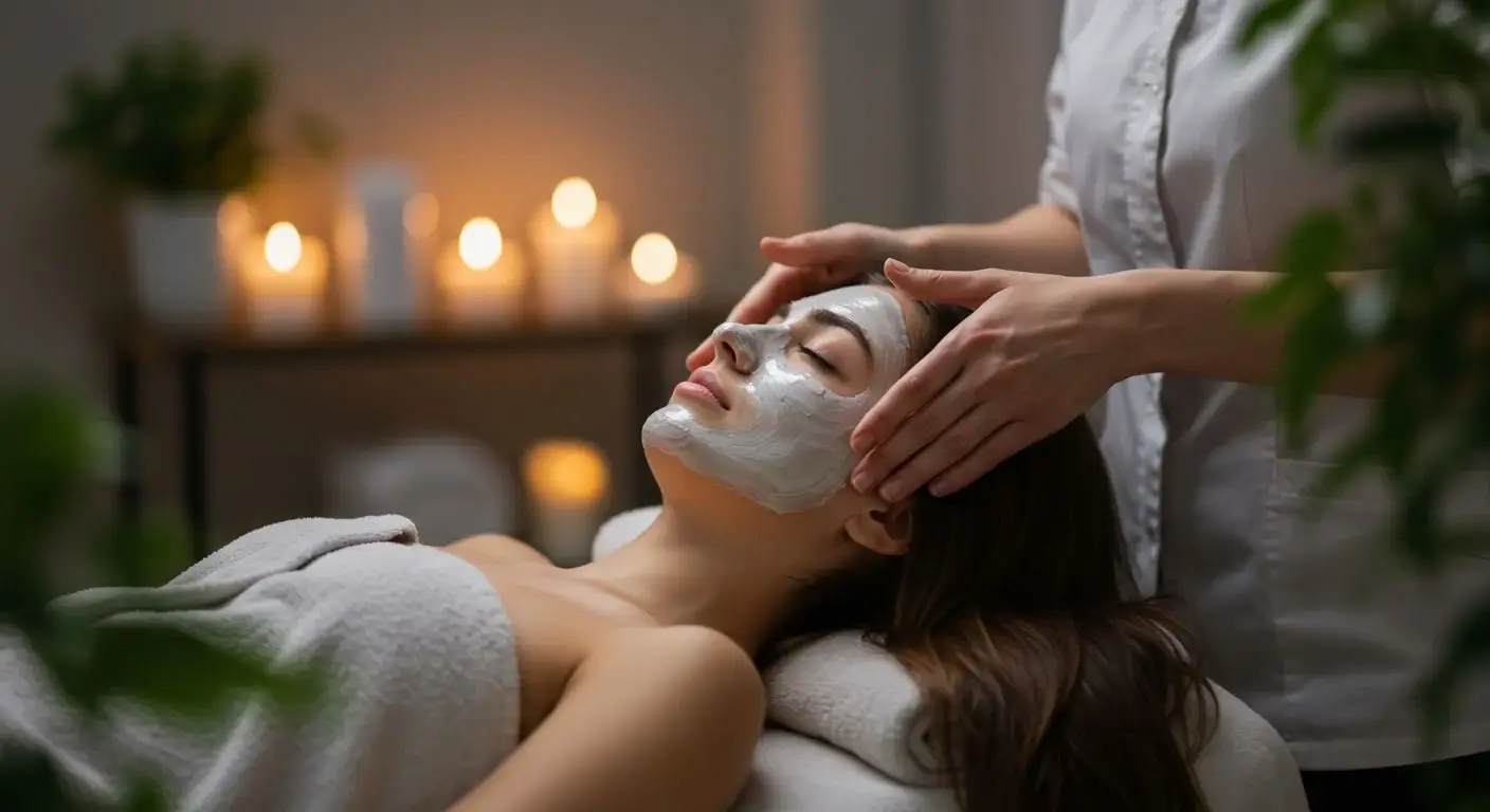 Wohltuende Gesichtsmaske im Kosmetikstudio Nunchi Beauty in Bruchköbel